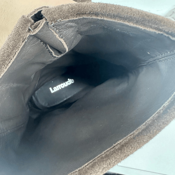 Anthropologie Larroude Hardy Boot Brown Suede Moto Boot Womens 6 Western Boho - Picture 8 of 11